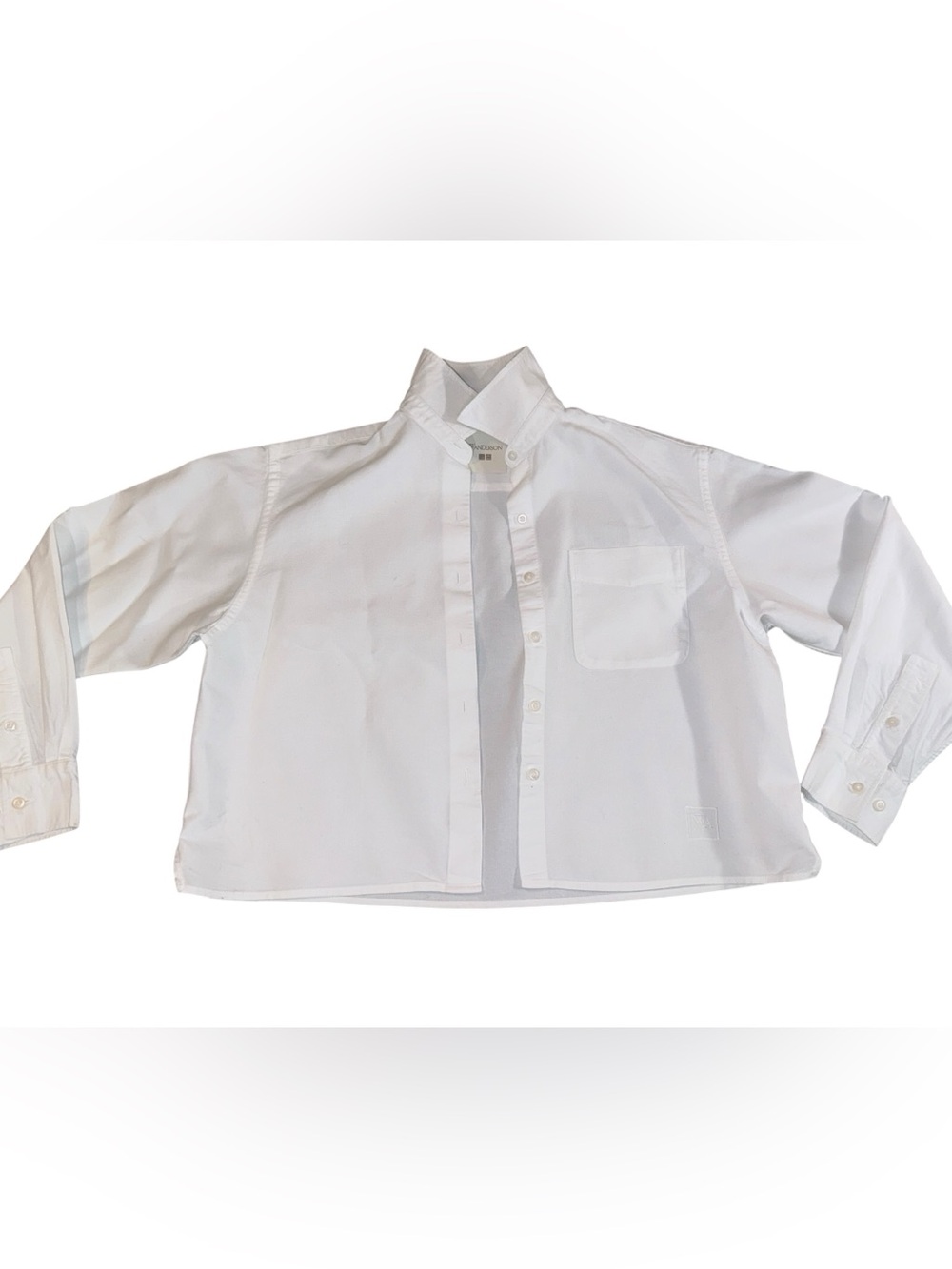 JW Anderson White Button Down Long Sleeve Shirt Designer Collab XS